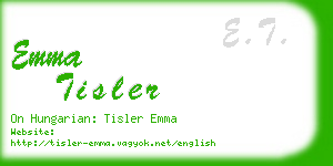 emma tisler business card